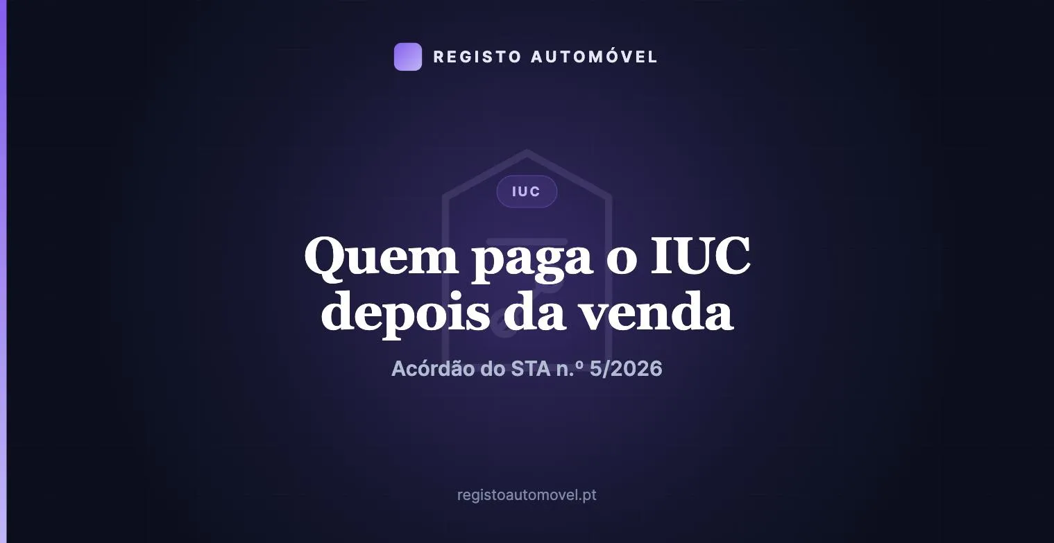 Quem paga o IUC quando se vende o carro? O que mudou em 2026